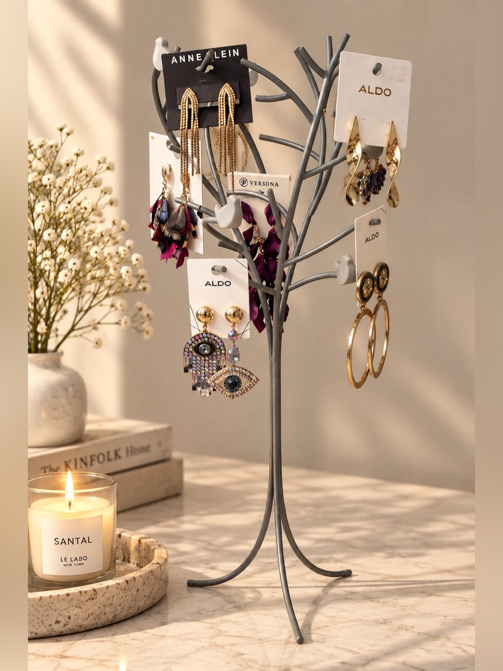 Jewelry stand & earrings